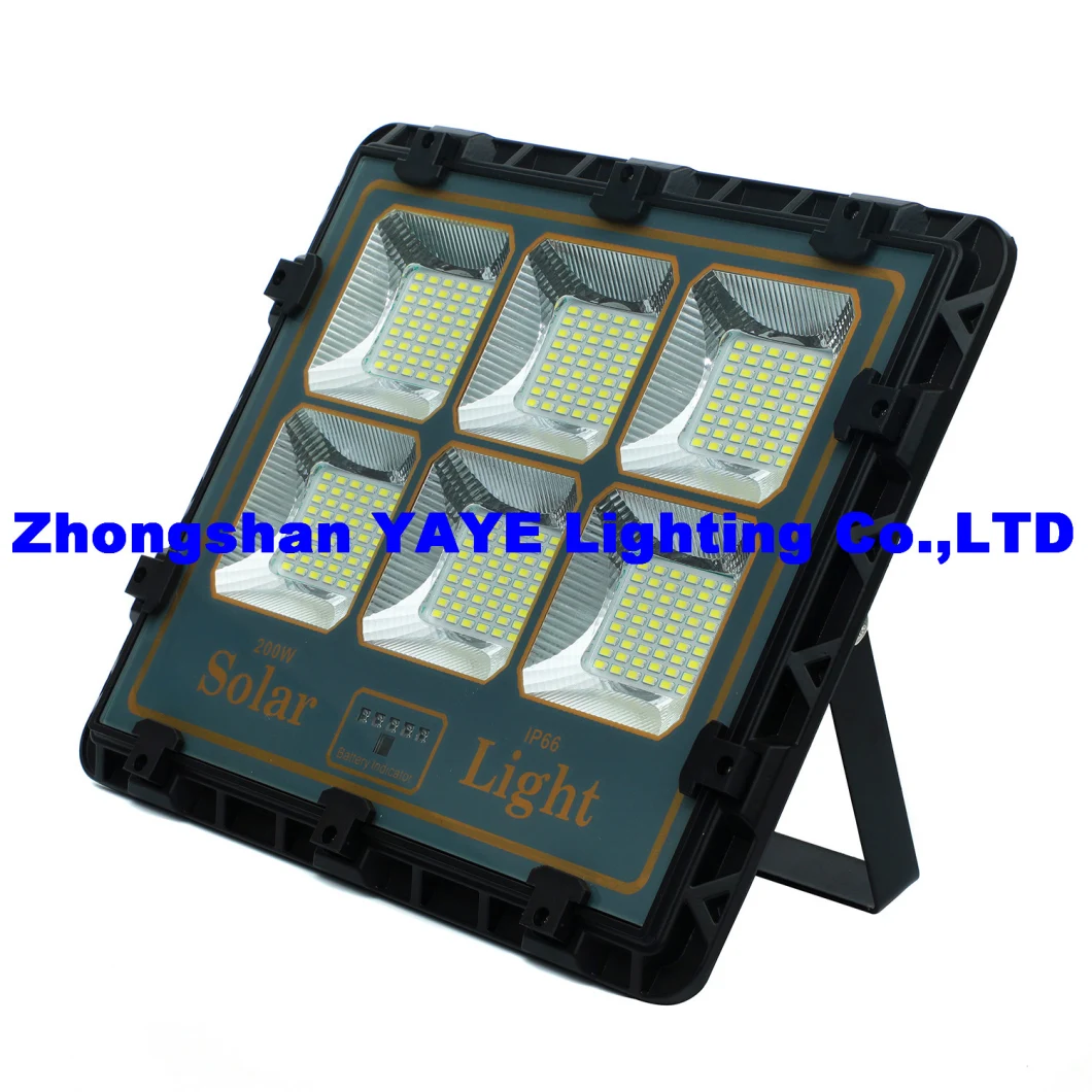 Yaye Hot Sell 150W Solar LED Floodlight Factory CE 400W/300W/200W/150W/100W/50W Remote Control Aluminum Outdoor Waterproof IP66 3 Years Warranty 1000PCS Stock