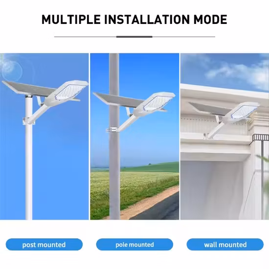 두 개의 태양광 가로등 100W, 200W, 300W, 400W 일체형